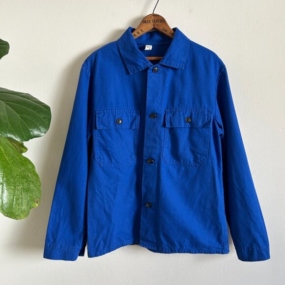 German French Blue Chore Coat - Picture 3 of 10